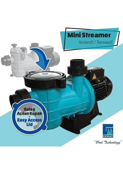Havuz Pompası Streamer Mini 1 Hp 380 Volt