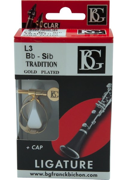 L3 Tradition - Altın Kaplama Bb Klarnet Ligatür - Kapak fiyatları