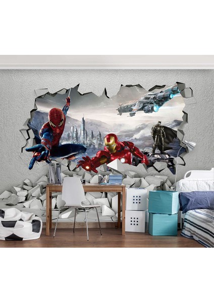 3D Süper Kahramanlar Duvar Kağıdı