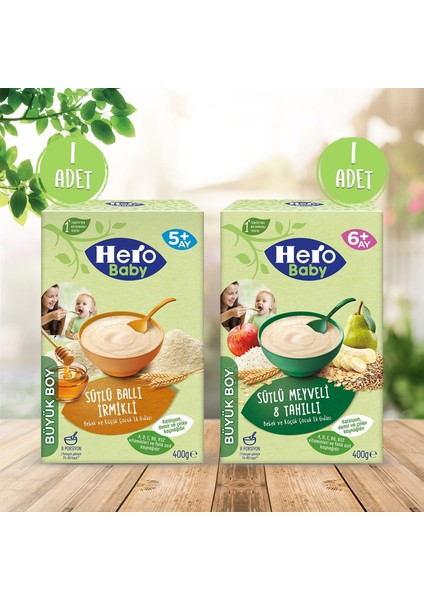 Sütlü Meyveli 8 Tahıllı ve Sütlü Ballı Irmikli 400G Kaşık Mama fiyatları