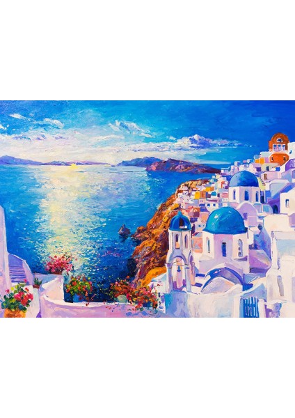 Santorini Canvas Tablo