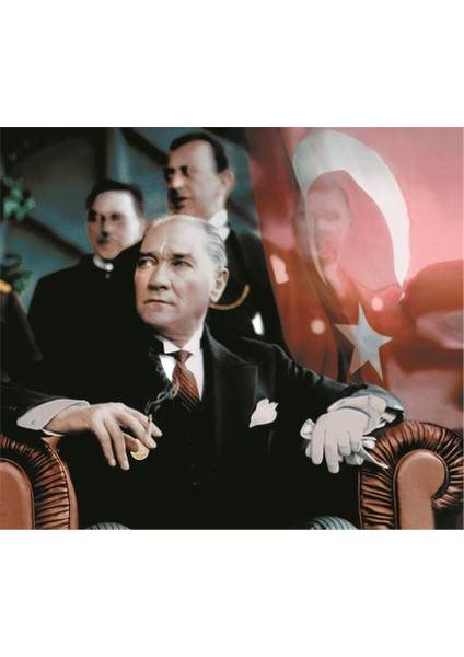 Atatürk Ordu Manevralarını İzlerken Kanvas Tablo