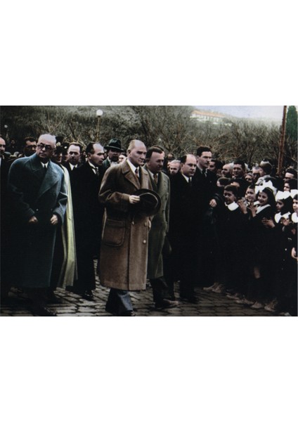 Atatürk ve Çocuklar Kanvas Tablo
