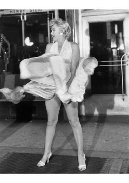 Uçuşan Beyaz Elbiseli Marilyn Monroe Kanvas Tablo