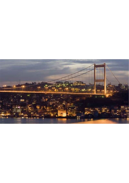 Gece Boğaziçi Köprüsü Kanvas Tablo