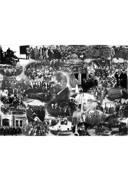 Atatürk Kolajı Kanvas Tablo