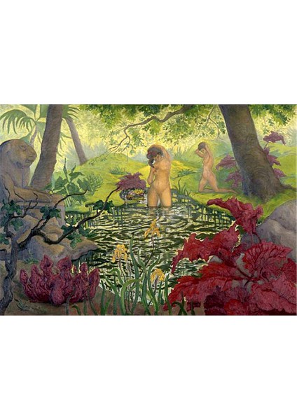 Suda Yıkanan Kadınlar Kanvas Tablo