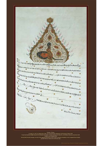 Osmanlı Padişah Fermanı Kanvas Tablo