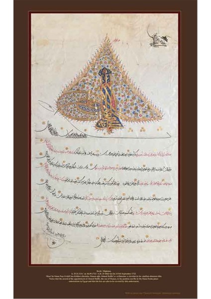 Osmanlı Padişah Fermanı Kanvas Tablo