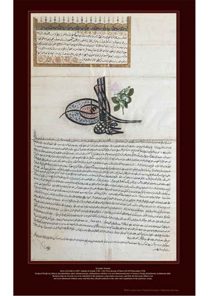 Osmanlı Padişah Fermanı Kanvas Tablo