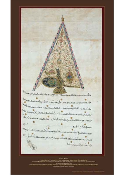 Osmanlı Padişah Fermanı Kanvas Tablo