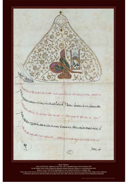 Osmanlı Padişah Fermanı Kanvas Tablo