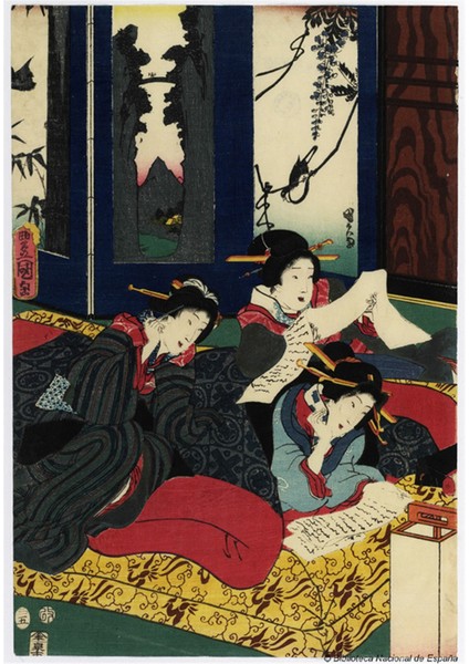 Aşk Mektubu Japon Sanatı Kanvas Tablo