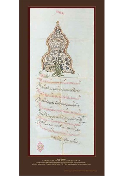 Osmanlı Padişah Fermanı Kanvas Tablo