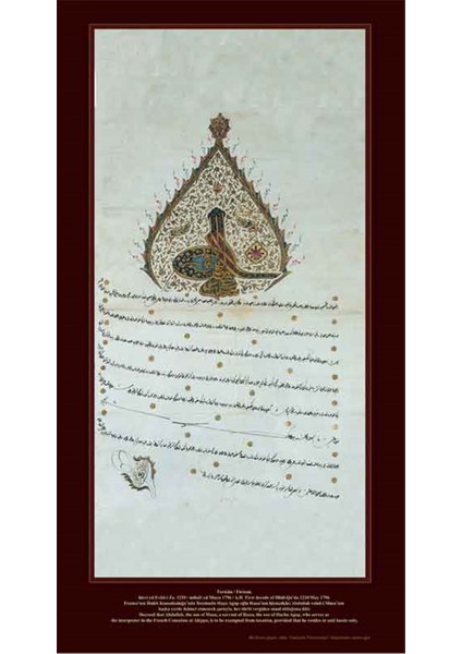 Osmanlı Padişah Fermanı Kanvas Tablo