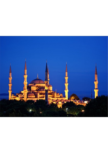 Sultanahmed Camii Gece Kanvas Tablo