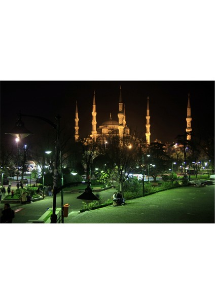 Sultanahmed Camii Gece Kanvas Tablo