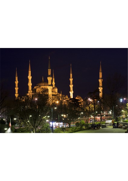 Sultanahmed Camii Gece Kanvas Tablo