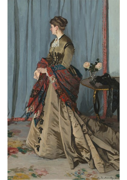 Portrait of Madame Gaudibert C Monet Kanvas Tablo