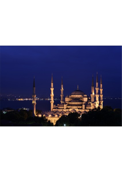Sultanahmed Camii Gece Kanvas Tablo