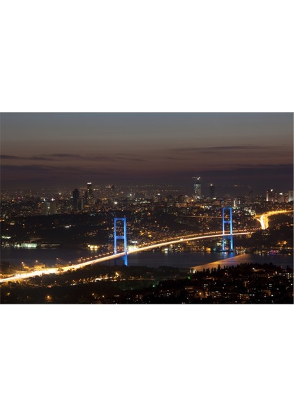 Boğaz Köprüsü Gece Çekimi Kanvas Tablo