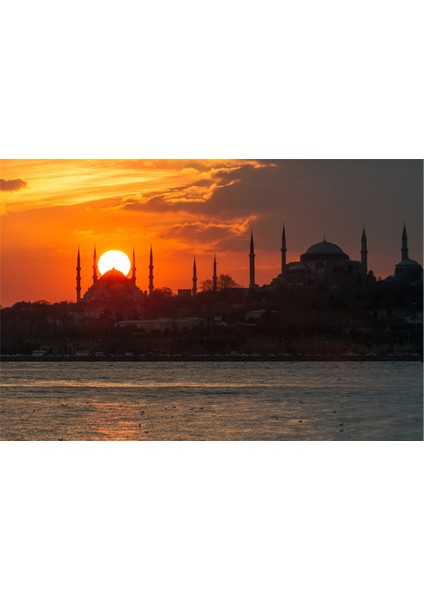 İstanbul Gün Batımı Kanvas Tablo