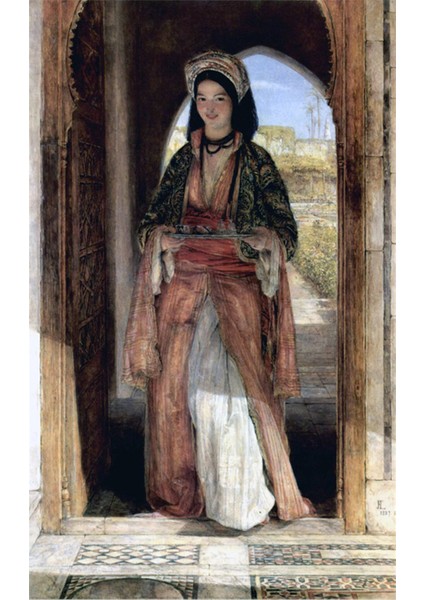 Kahve Taşıyan Cariye John Frederic Lewis Kanvas Tablo