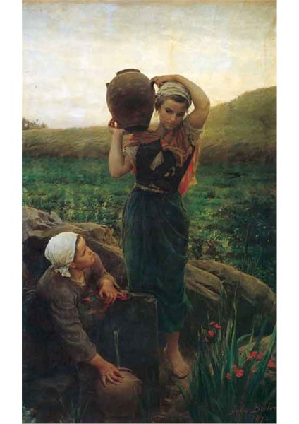 Köylü Kızı Jules Breton Kanvas Tablo