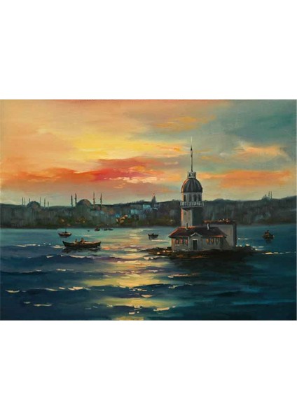 İstanbul Kız Kulesi Kanvas Tablo