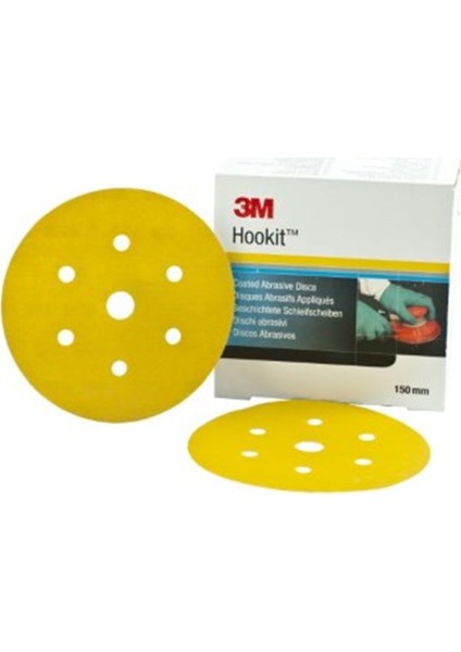 80355 255P+ P80 Sarı 7 Delikli Disk Zımpara 100 'lü