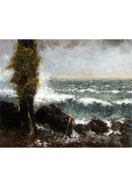 Sert Dalgalı Deniz Kanvas Tablo