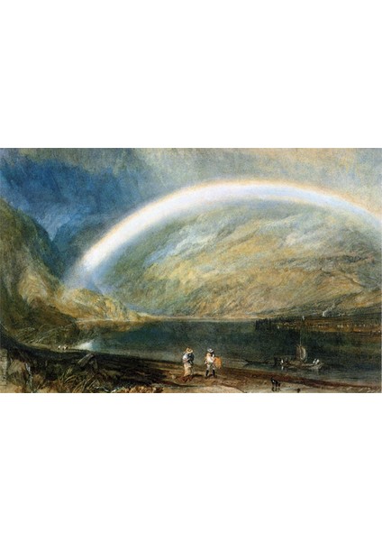 Suluboya Yağmur Sonrası Gökkuşağı Kanvas Tablo