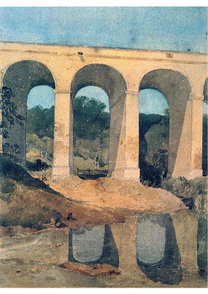 Suluboya Köprü Kanvas Tablo