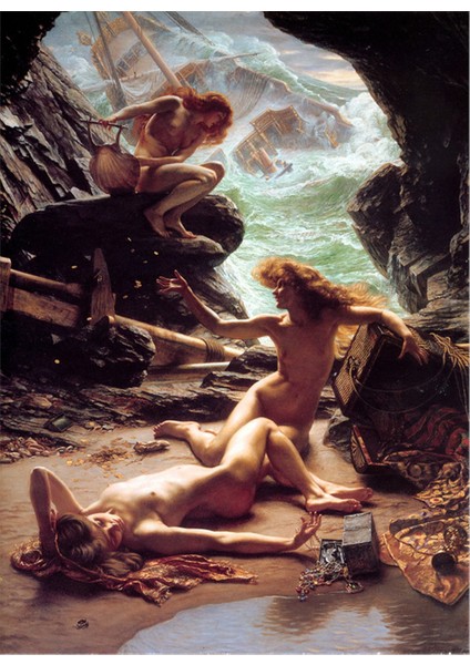 Fırtına Perileri Mağarası Edward Poynter Kanvas Tablo