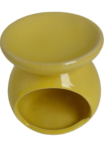 Lotus Çiçeği Desenli Seramik Buhurdanlık Tütsülük Mumluk Sarı fiyatları