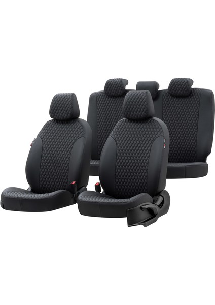 Hyundai Getz 2002-2011 Özel Üretim Koltuk Kılıfı Amsterdam Design Deri Siyah