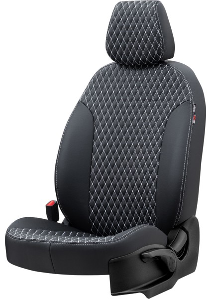 Kia Ceed 2012-2018 Özel Üretim Koltuk Kılıfı Amsterdam Design Deri Siyah - Beyaz fiyatları