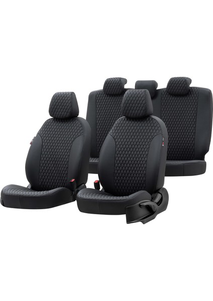 Seat Altea XL 2004-2015 Özel Üretim Koltuk Kılıfı Amsterdam Design Deri Siyah