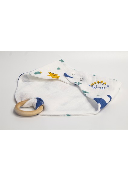 Babyjem Ahşap Dişlikli Müslin Mama Önlüğü