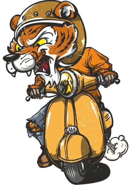 Vespa-Scooter Sticker - 14084