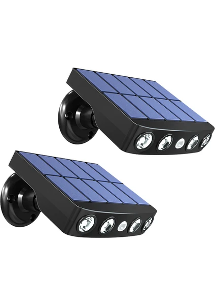 Solar LED Güneş Enerjili Bahçe Duvar Lambası 2li Paket