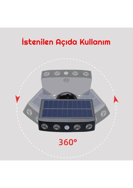 Solar LED Güneş Enerjili Bahçe Duvar Lambası 2li Paket