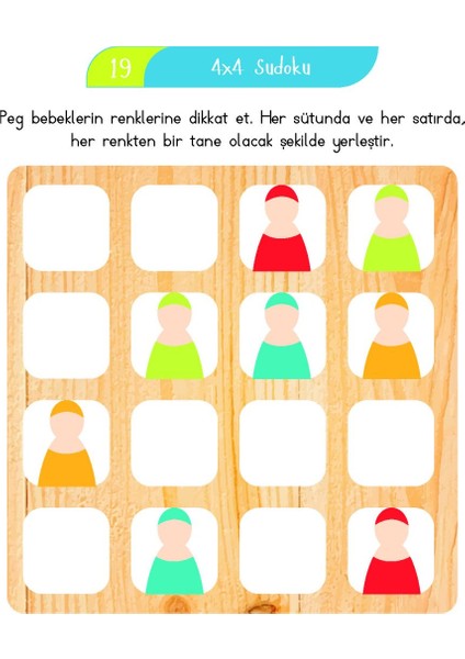 Peg Bebekler Adım Adım 4x4 Sudoku Oyunu