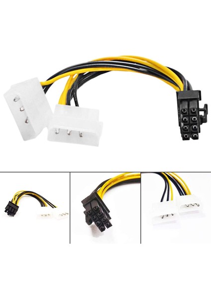 AoGo PCIE 8 Pin Molex Güç Kablosu