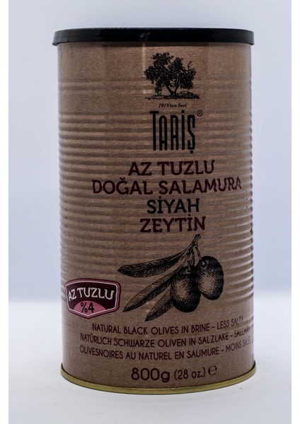 Gemlik Salamura Az Tuzlı Siyah Zeytin 800 G x 2 Adet