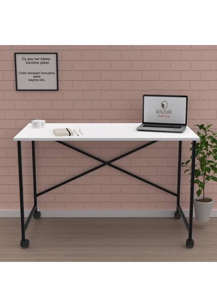 Kenzlife ofis masası momoko 075x070x40 byzsyh tekerlekli