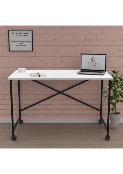Kenzlife ofis masası momoko 075x110x40 byzsyh tekerlekli