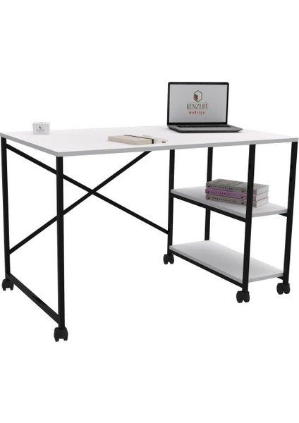 Kenzlife ofis masası miyako 075x130x60 byzsyh tekerlekli fiyatları