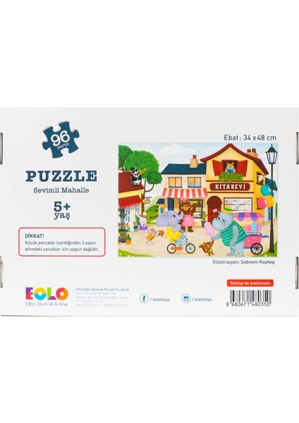 Eolo 96 Parça Yer Puzzle – Sevimli Mahalle