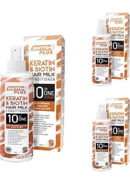 Keratin & Biotin Saç Sütü 250 ml x 3 Adet